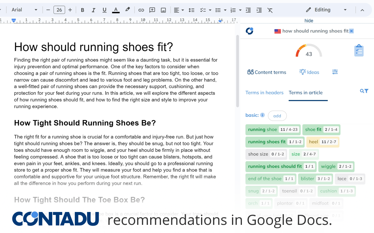 CONTADU NeuronWriter - SEO/NLP optimization截图1