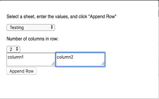 Add row to Google Sheets截图1