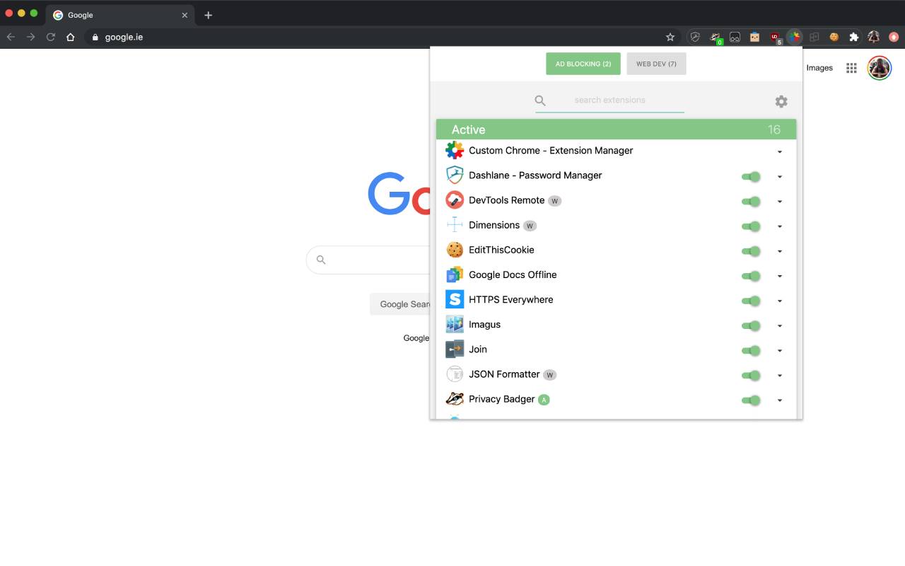 Custom Chrome - Extension Manager截图1