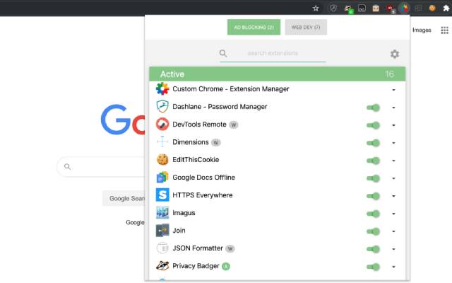Custom Chrome - Extension Manager截图2