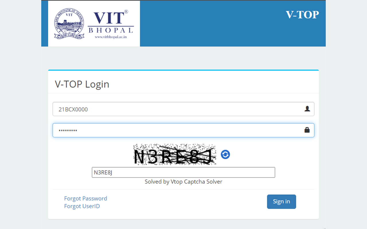 Vtop Captcha Solver截图4
