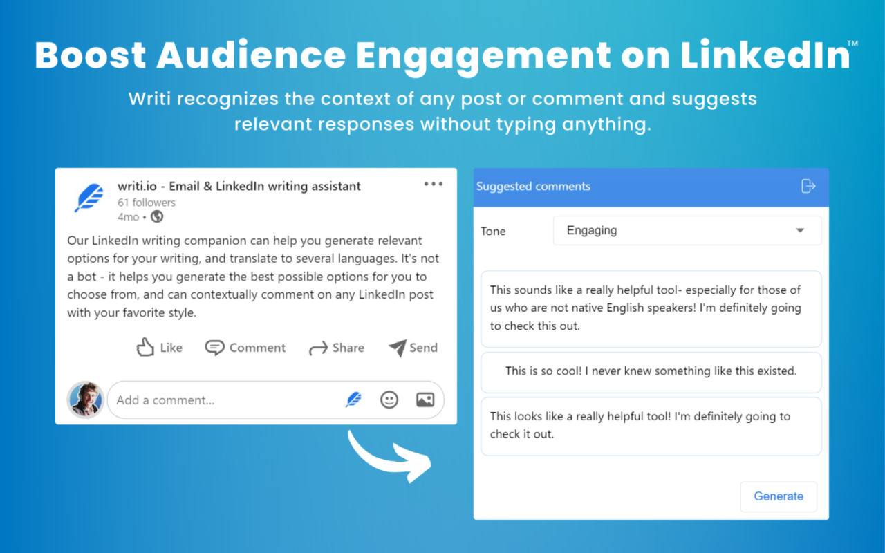 writi.io: GPT-4 Writing for LinkedIn截图2