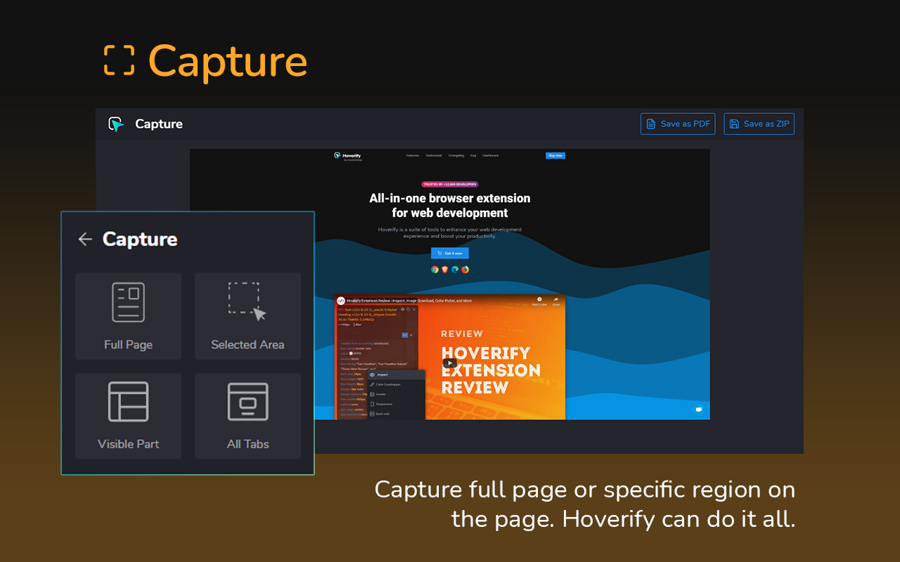 Hoverify: All-in-one extension for web developers截图1