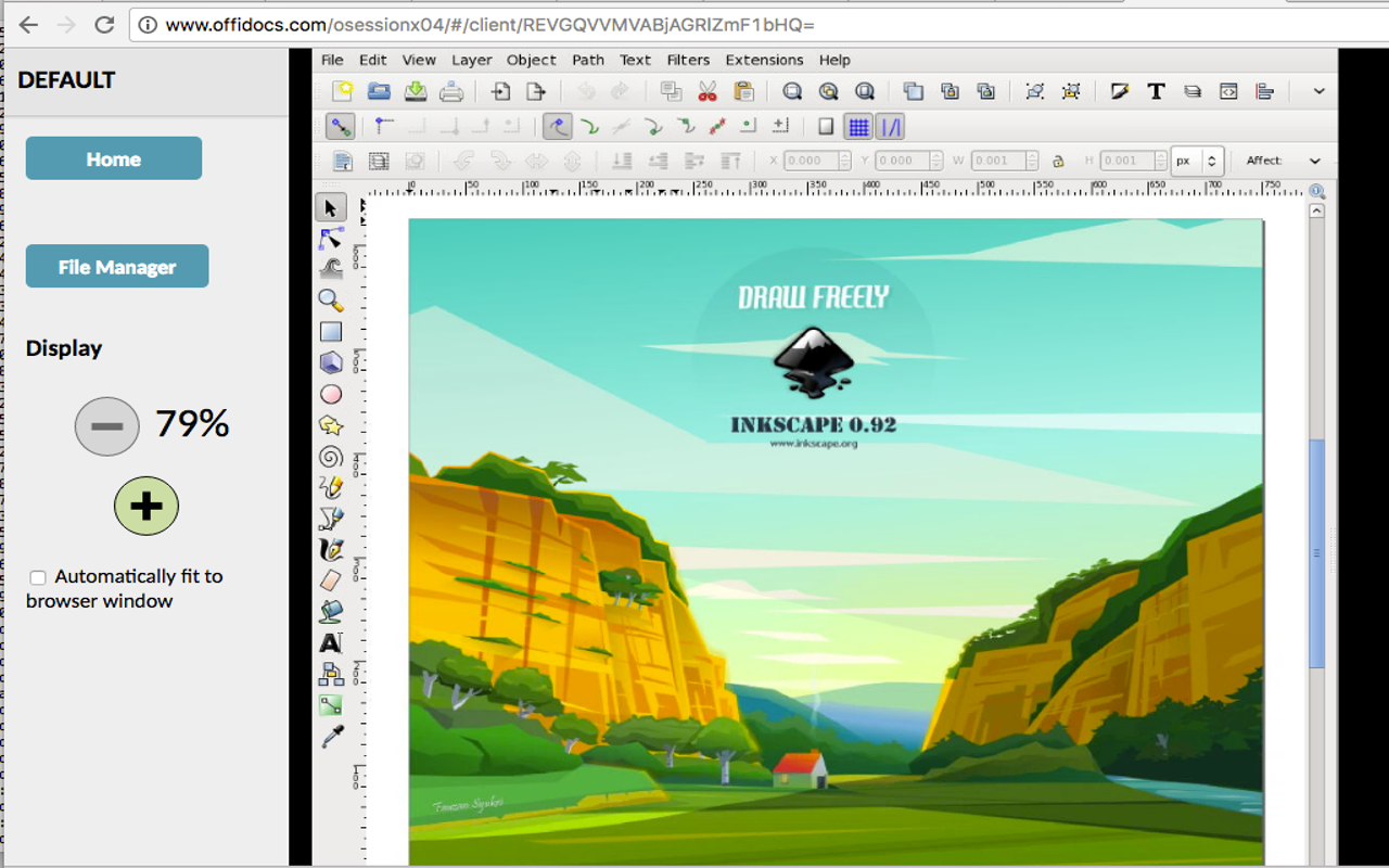 Inkscape 编辑器绘制和图形截图1