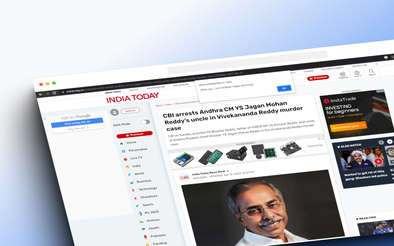 CliNe - Clickbait News Detector截图2