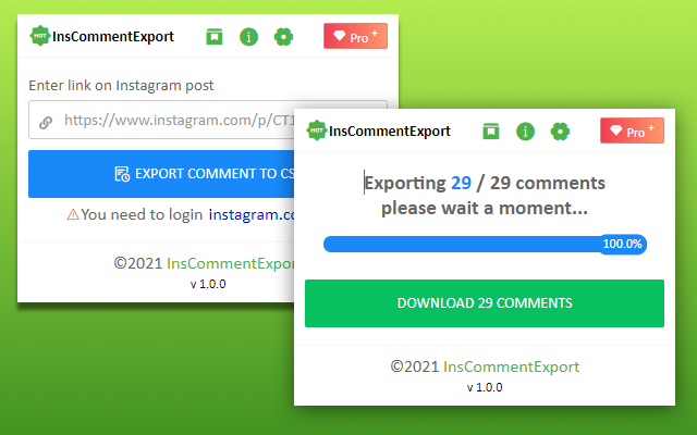 InsCommentExport-下载Instagram评论截图1