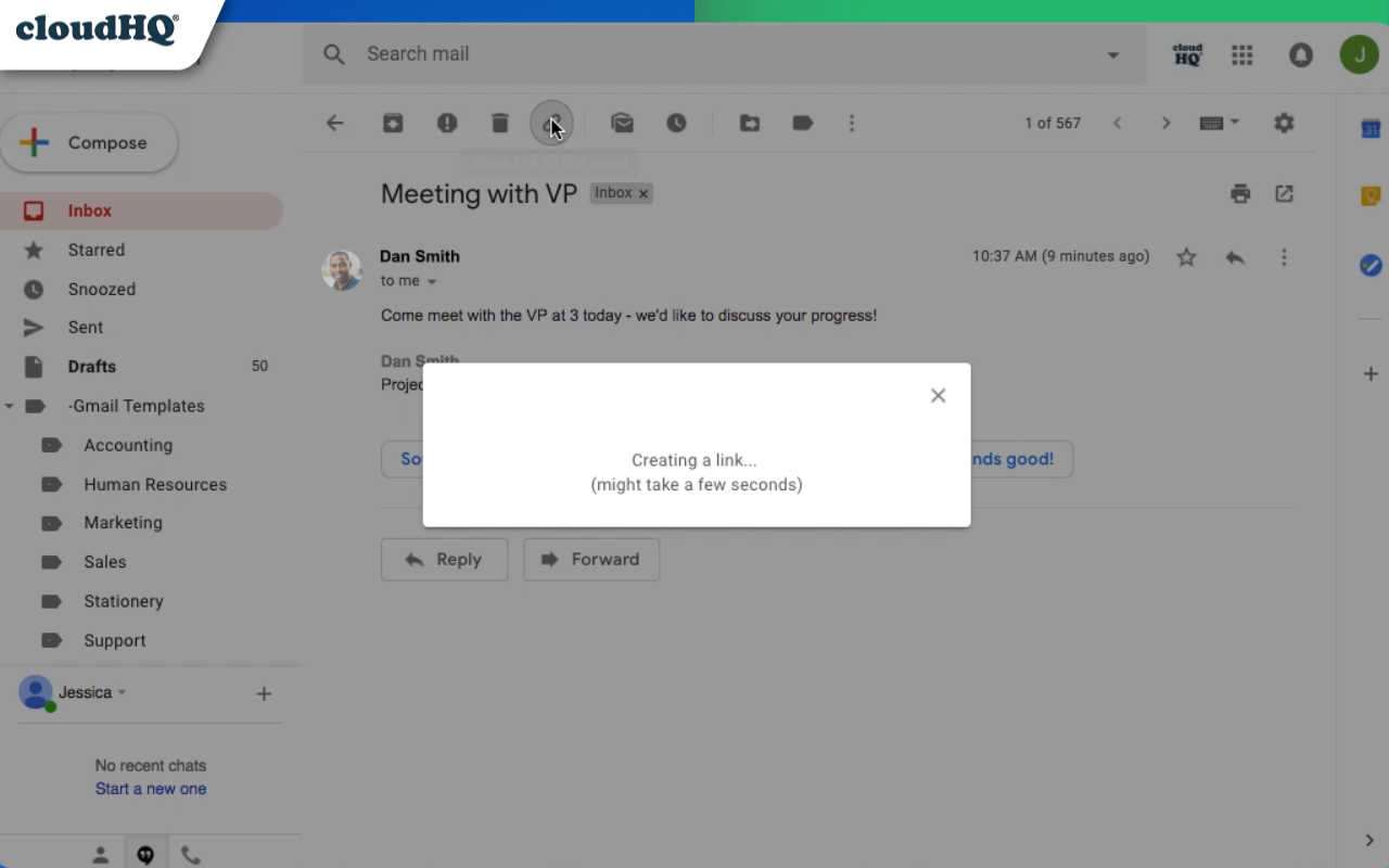 Share emails via secure URL link by cloudHQ截图1