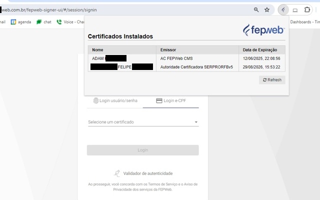 FEPWeb CMS Digital Signature Extension截图1