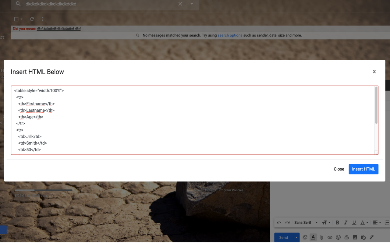 Insert and Send HTML with Gmail截图2