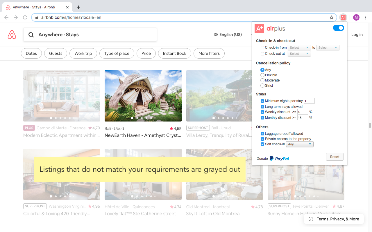 Airplus - advanced options for Airbnb™截图4