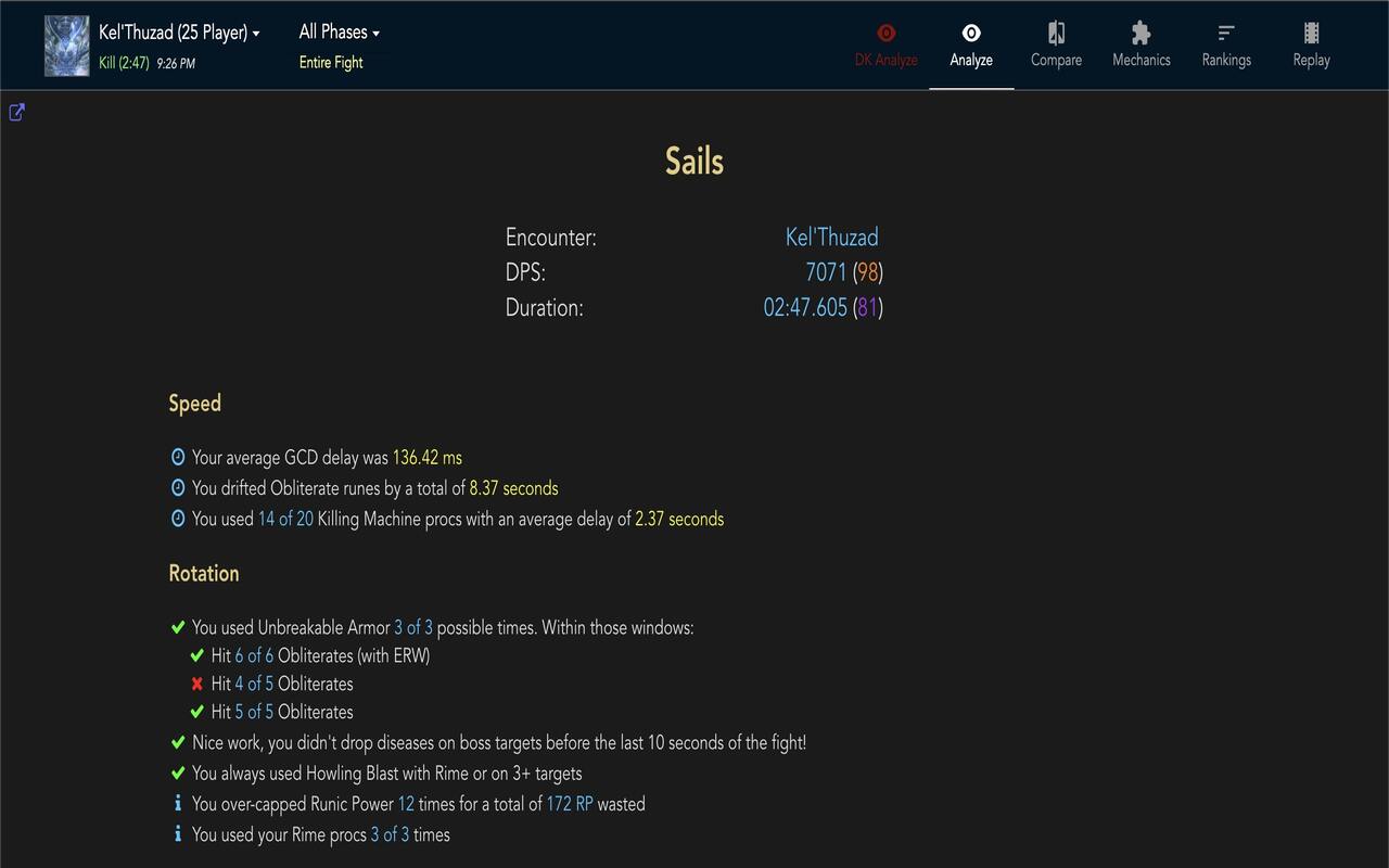 WCL DK Analysis截图2