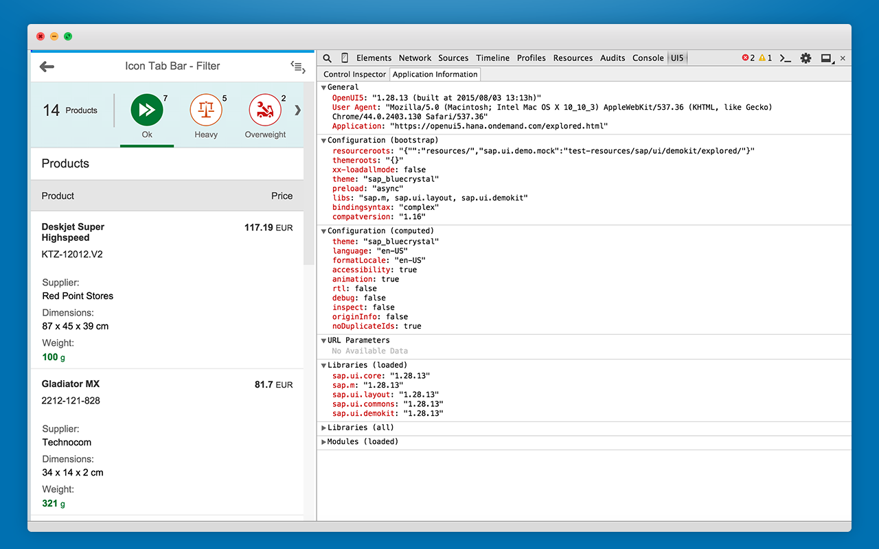 UI5 Inspector截图2