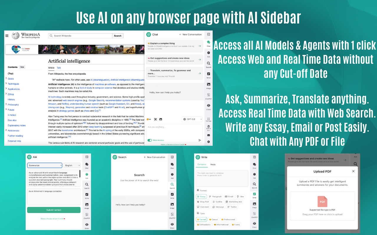 Chat with all AI models (Gemini, Claude, DeepSeek…) & AI Agents | AITOPIA截图1
