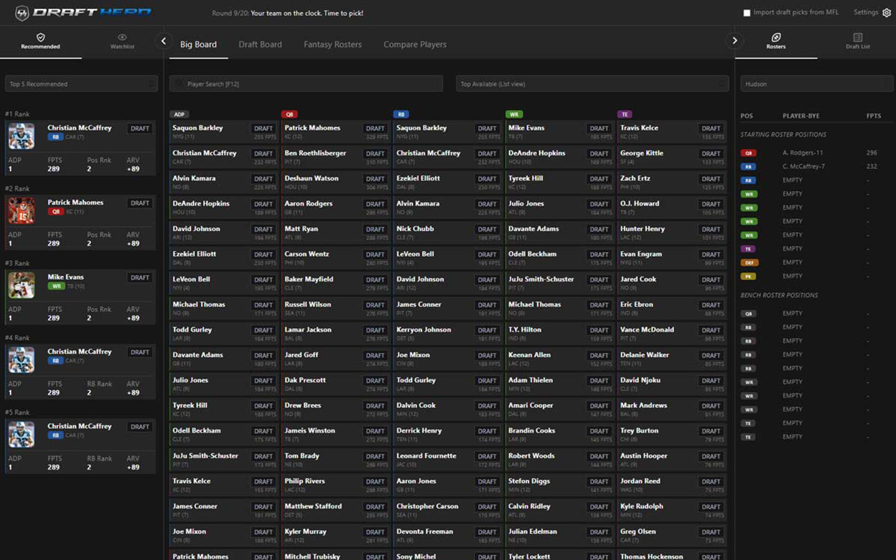 Draft Hero Live Sync for Fantasy Football截图1