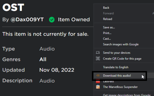 ROBLOX Audio Downloader截图2
