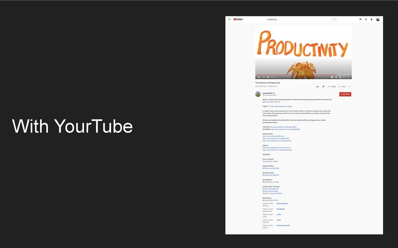 YourTube - Make Youtube Productive截图1