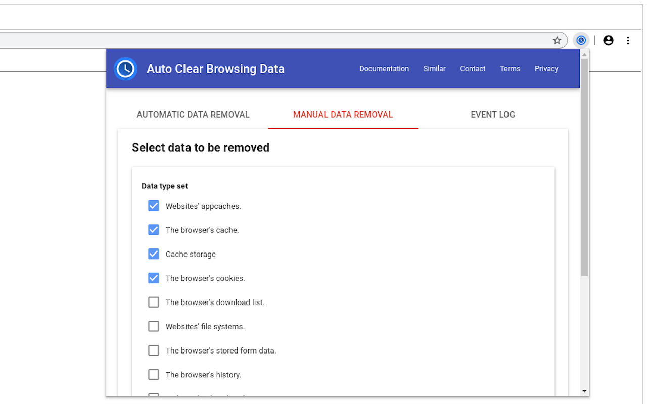Auto Clear Browsing Data截图1