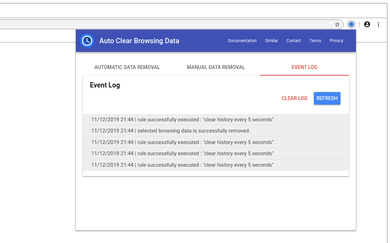Auto Clear Browsing Data截图2