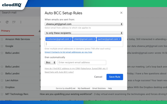 Auto BCC for Gmail™ by cloudHQ截图1