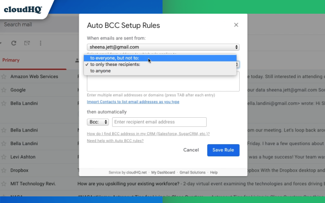 Auto BCC for Gmail™ by cloudHQ截图4