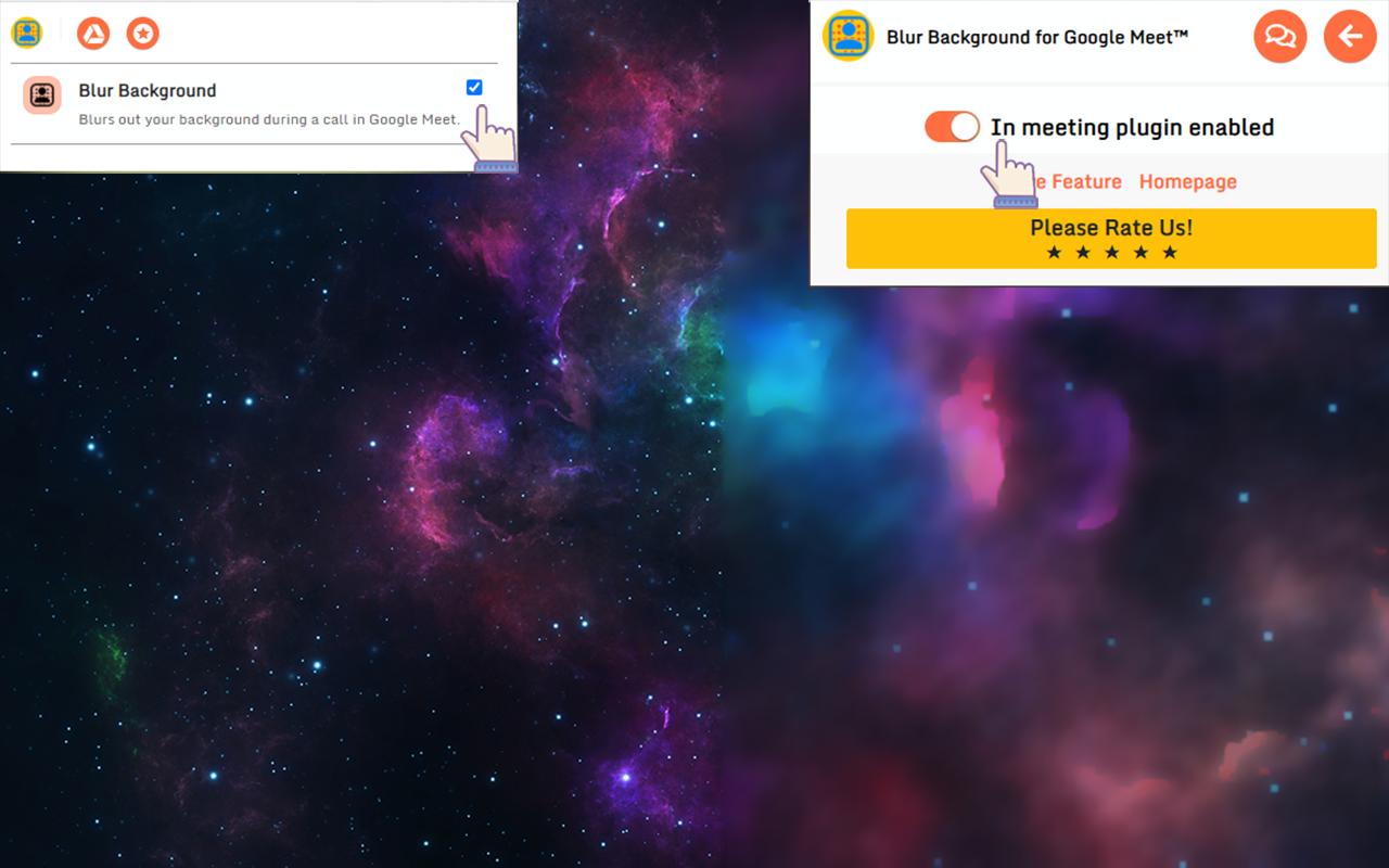 Google Meet™的模糊背景截图2