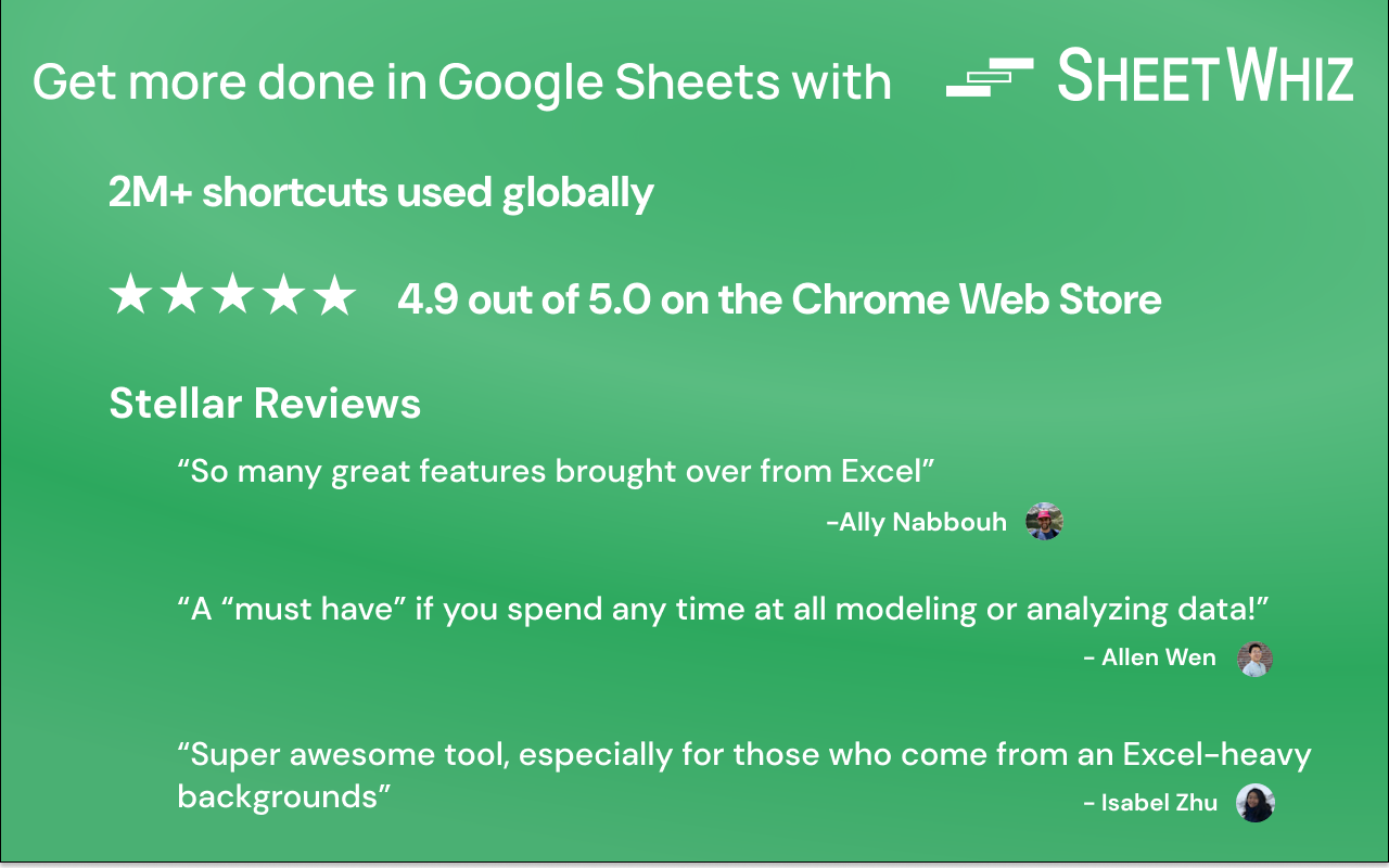 Google Sheets Excel Shortcuts & Trace Formula截图2