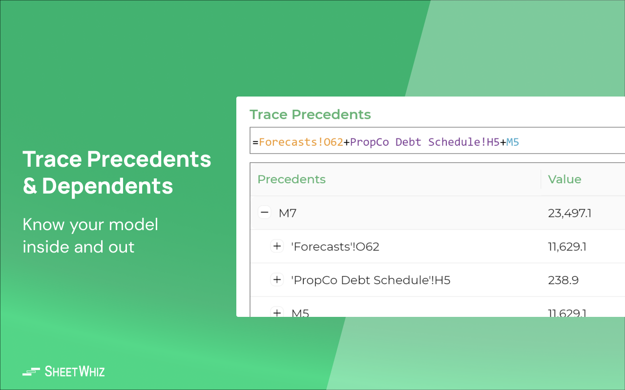 Google Sheets Excel Shortcuts & Trace Formula截图3