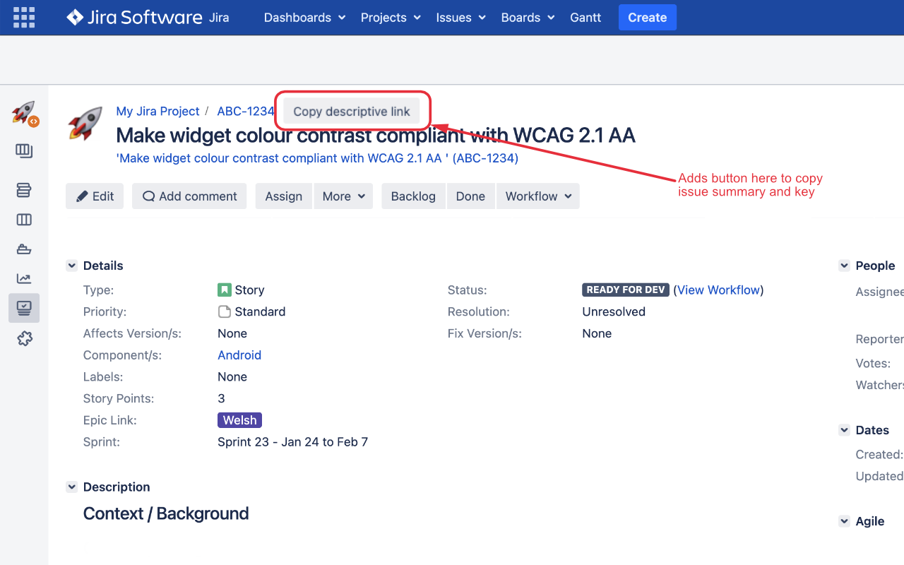 Jira descriptive link截图1