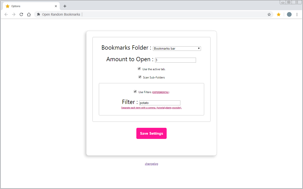 Open Random Bookmarks截图1