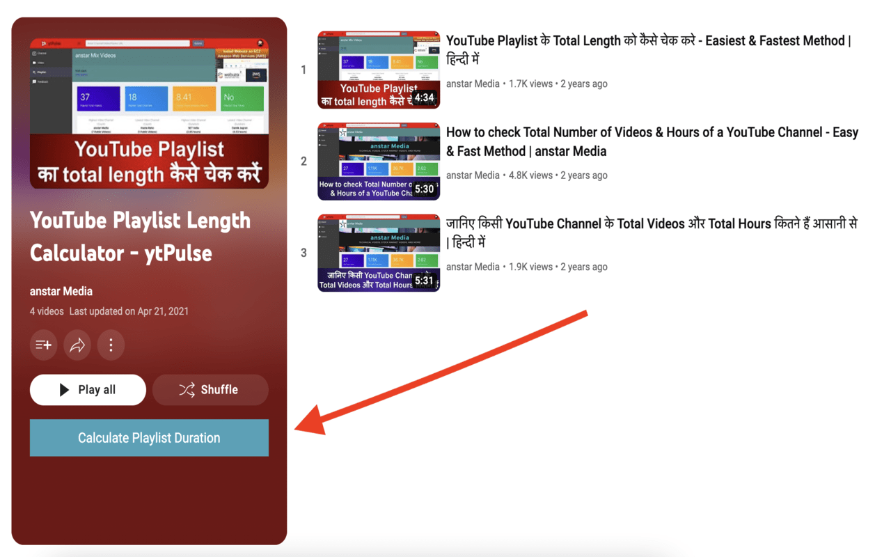 YTExplore - Calculate Playlist Duration截图3