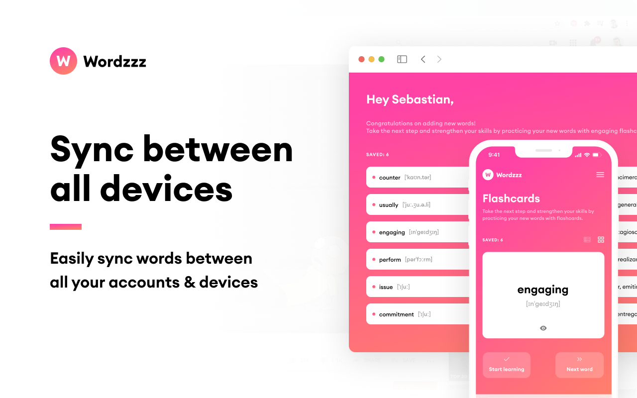Wordzzz — Learn languages while surf & stream截图1