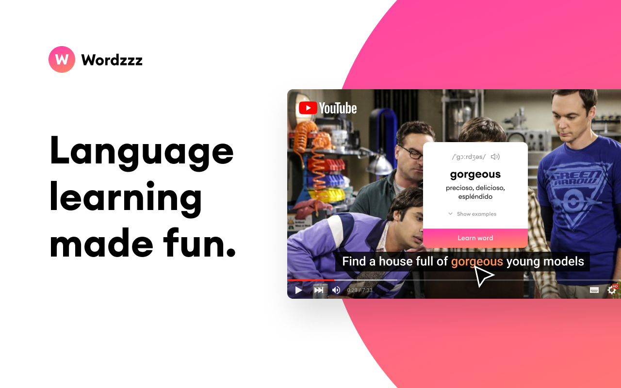 Wordzzz — Learn languages while surf & stream截图3