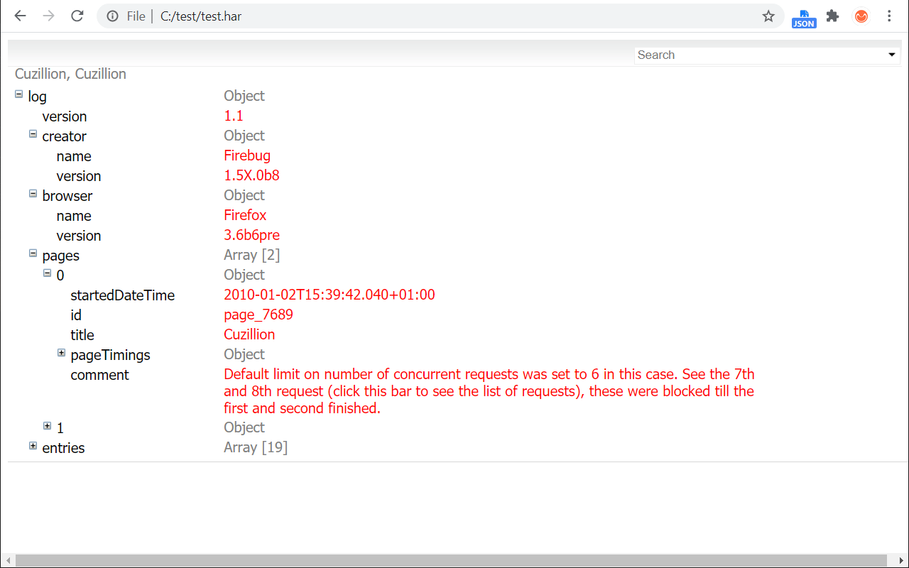 HAR/JSON viewer截图3