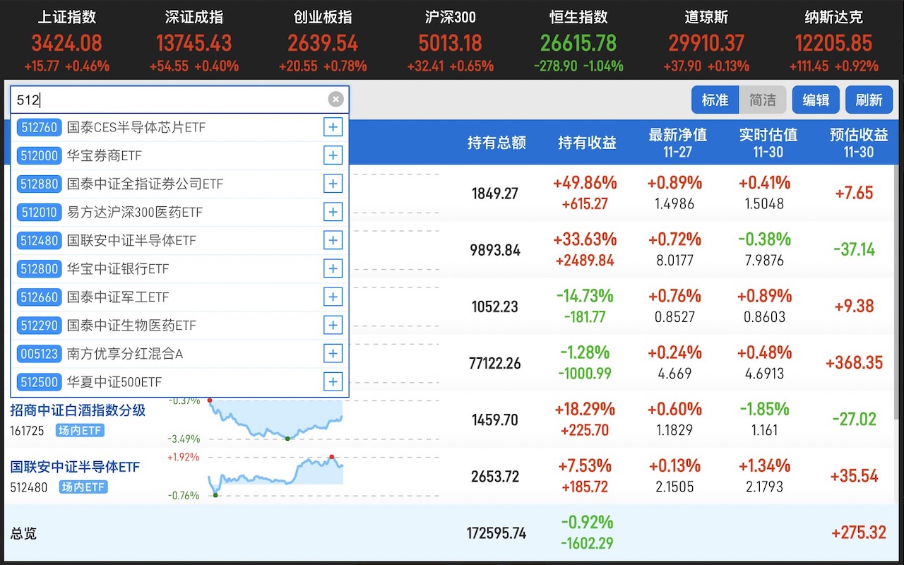 大牛基金助手截图3