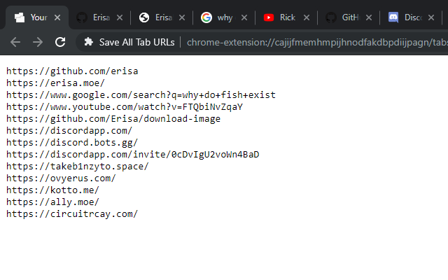 Save All Tab URLs截图1
