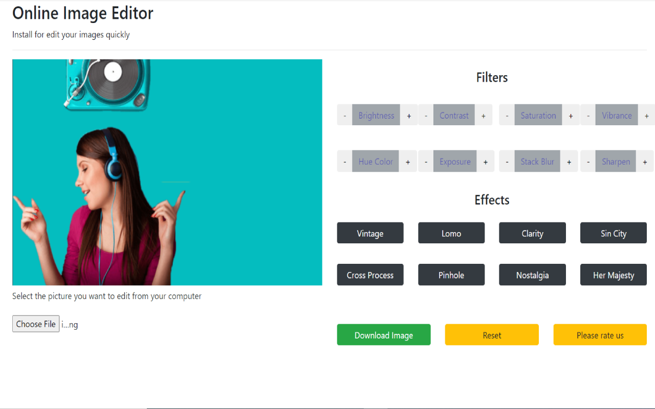 Online Photo Editor : Edit pictures online截图1