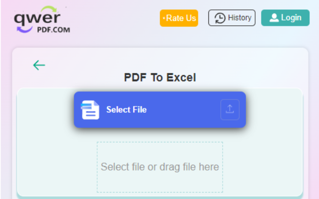 将PDF转为Excel截图1