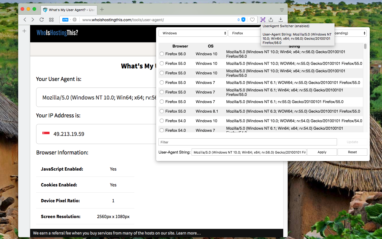 User-Agent Switcher and Manager截图1