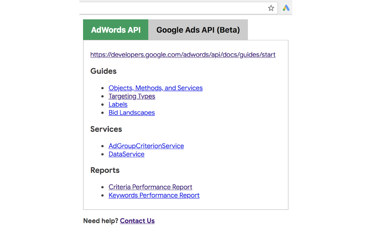 Google Ads API Web Navi截图1