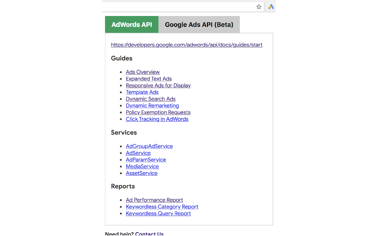 Google Ads API Web Navi截图2
