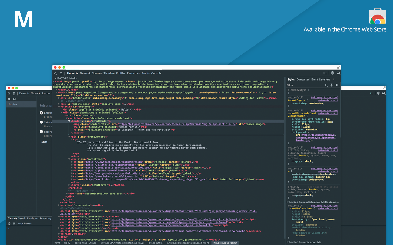 Material Design Theme for Chrome Devtools截图2