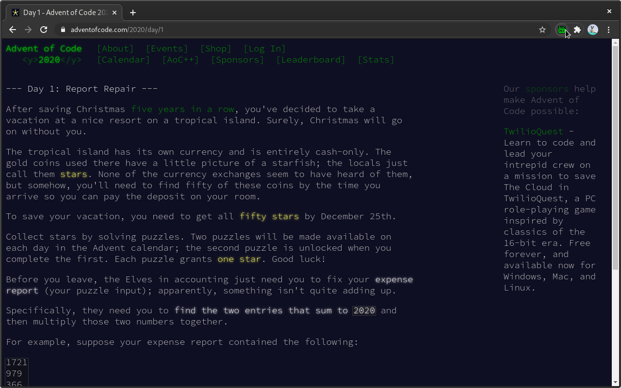 Advent of Code to Markdown截图1