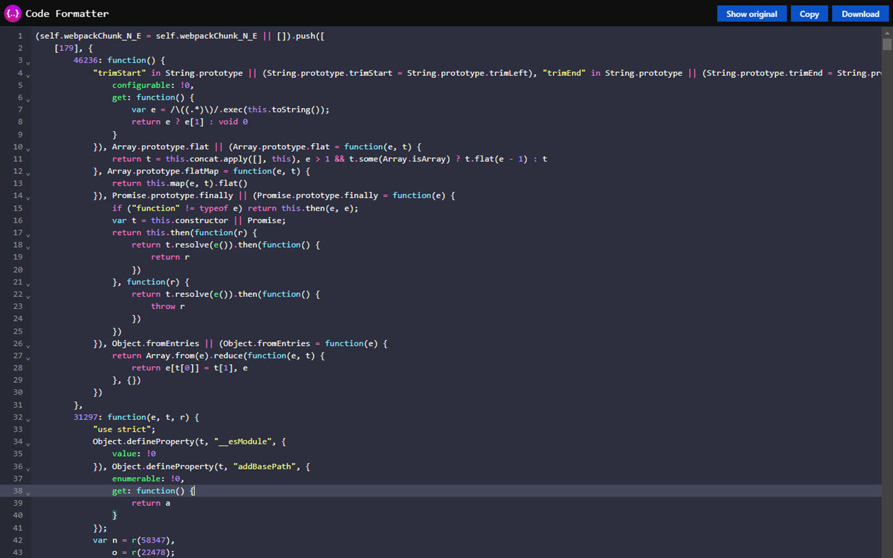 Code Formatter - JSON、CSS 和 JavaScript。截图2