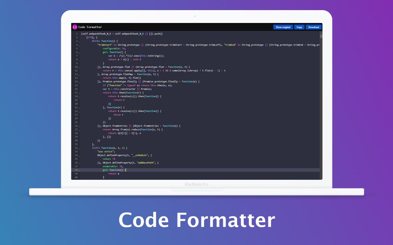 Code Formatter - JSON、CSS 和 JavaScript。截图3
