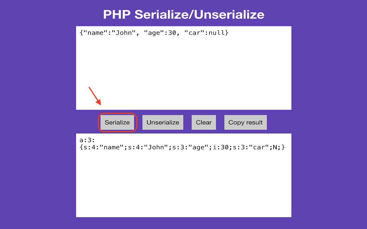 PHP Serialize/Unserialize截图1