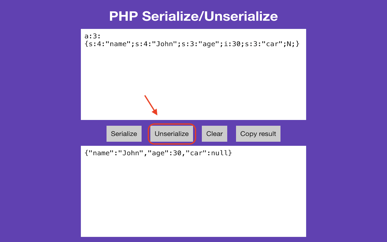PHP Serialize/Unserialize截图2