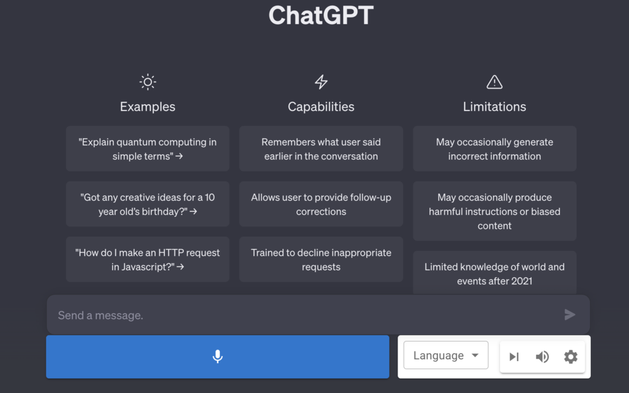 Voice control for chatGPT截图1