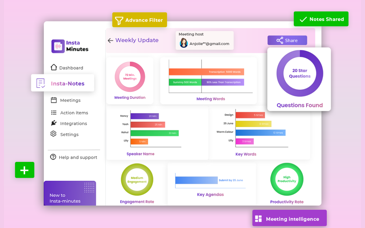 Instaminutes - #1st Meeting Intelligence tool截图5