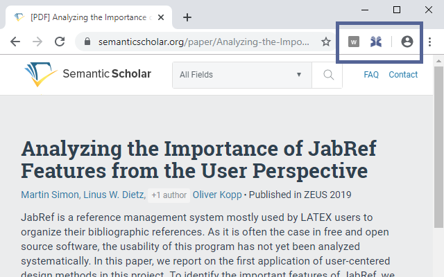 JabRef Browser Extension截图1