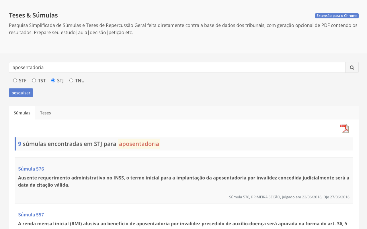 Teses e Súmulas截图1
